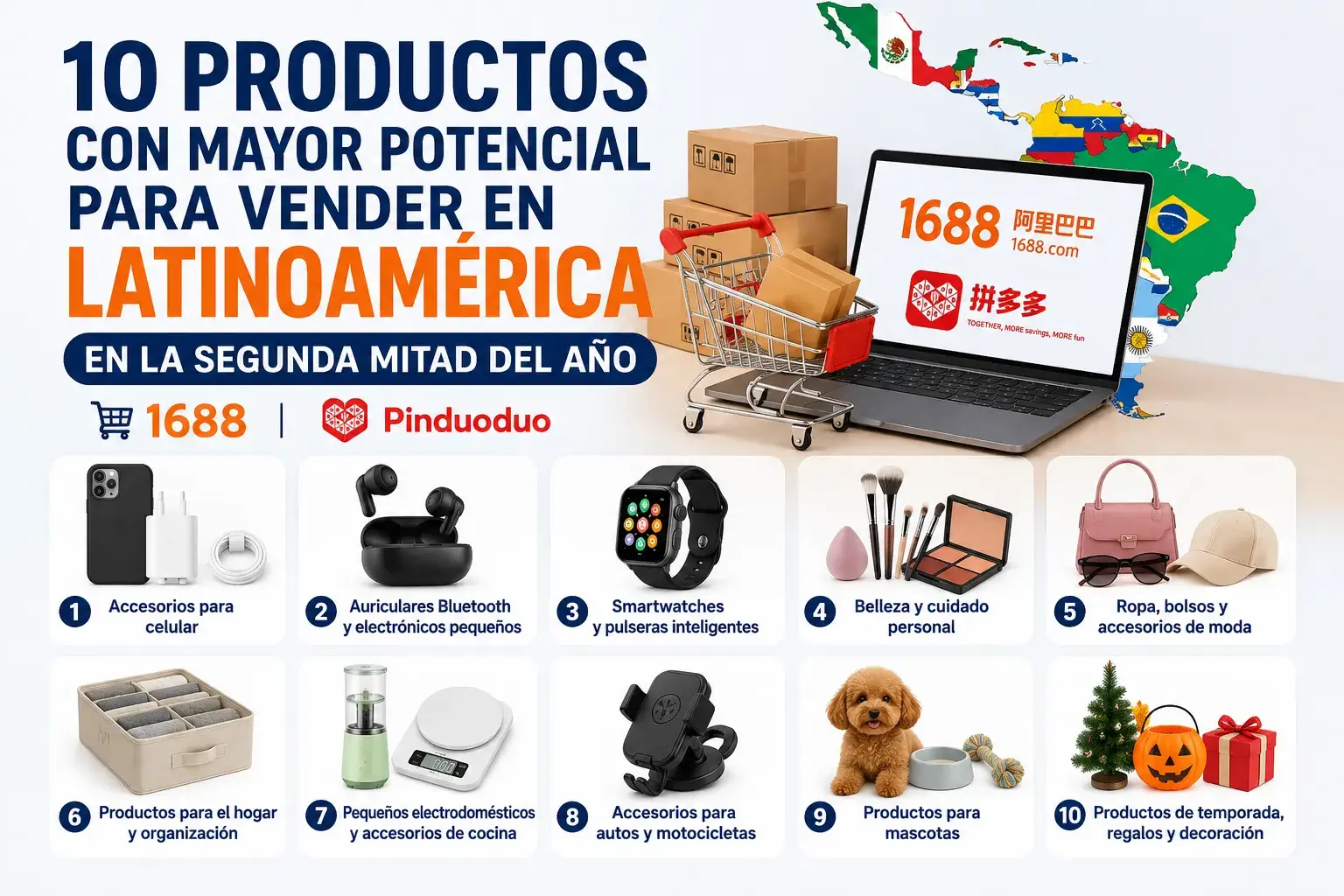 10 productos para vender en Latinoamérica en la segunda mitad del año