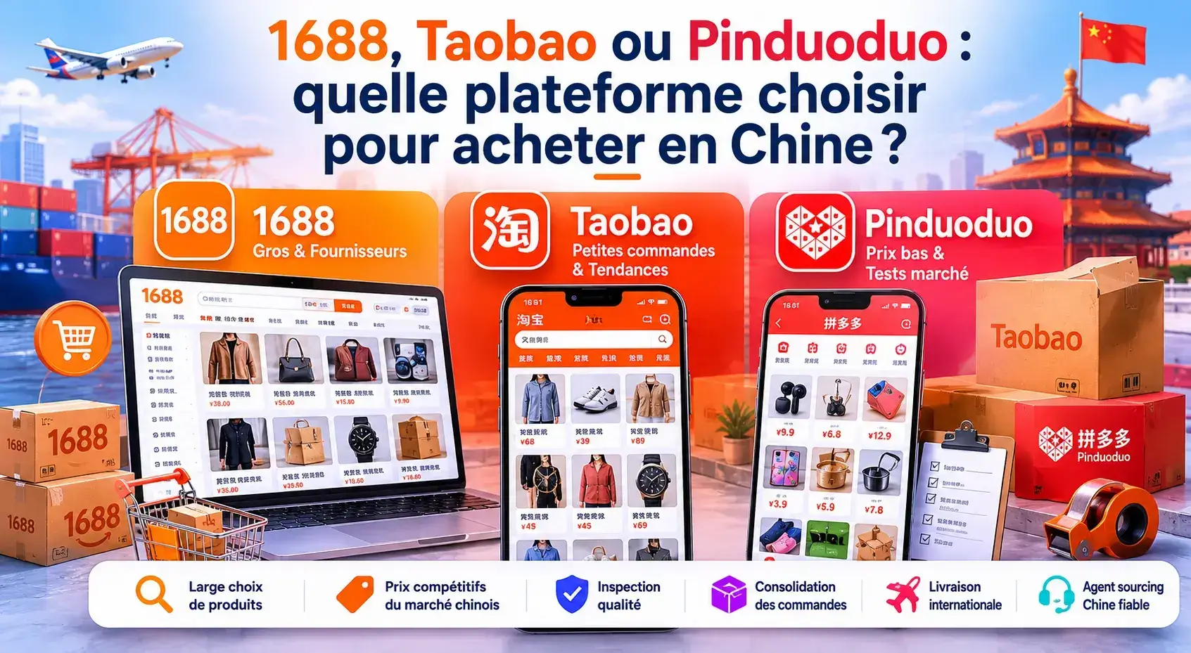 1688, Taobao ou Pinduoduo : quelle plateforme choisir ?