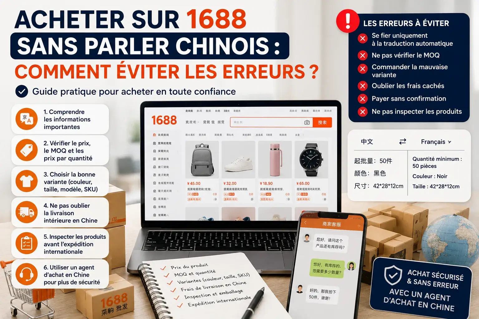 Acheter sur 1688 sans parler chinois : comment éviter les erreurs ?