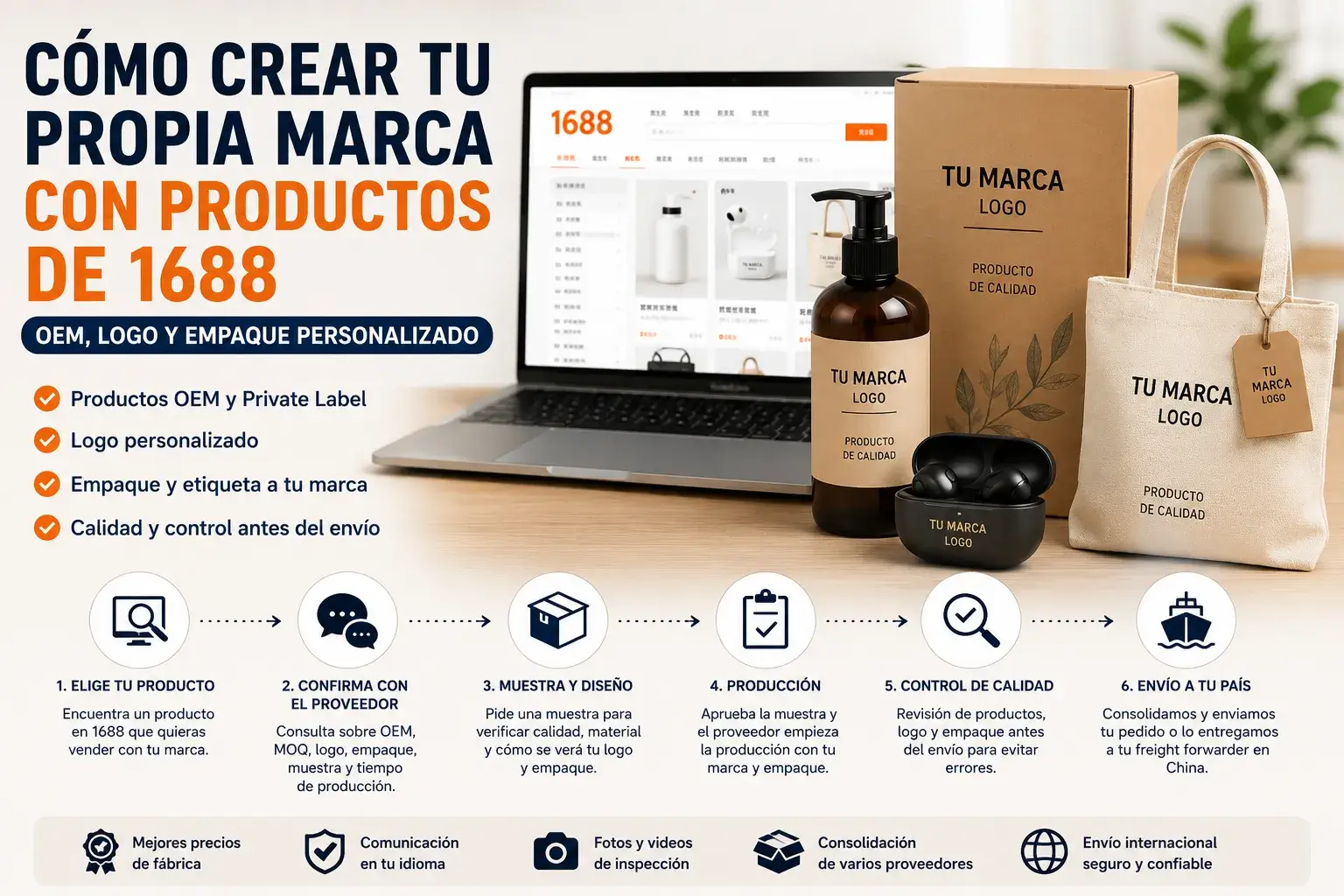 Cómo crear tu propia marca con productos de 1688
