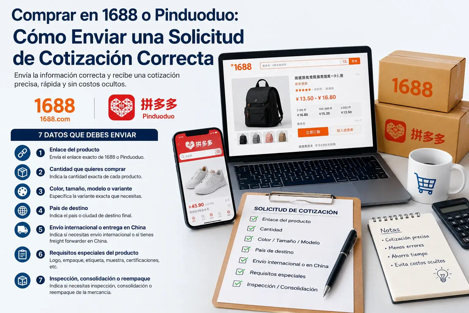 Comprar en 1688 o Pinduoduo: Cómo Enviar una Solicitud de Cotización Correcta
